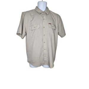 Orvis Light Collection Mens Button Down Short Sleeve Shirt - Medium